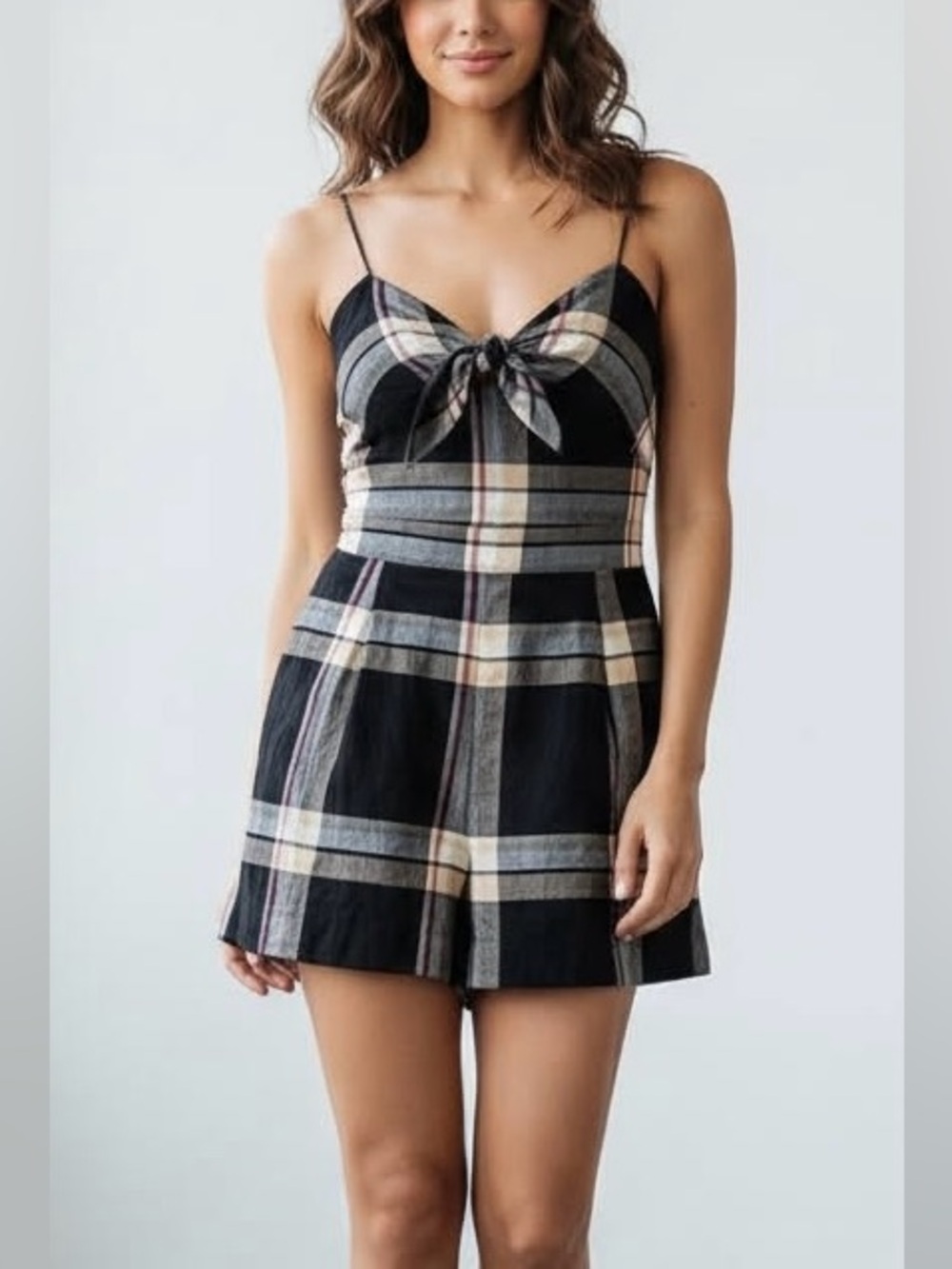 Club Monaco Plaid Romper - women’s Size Small